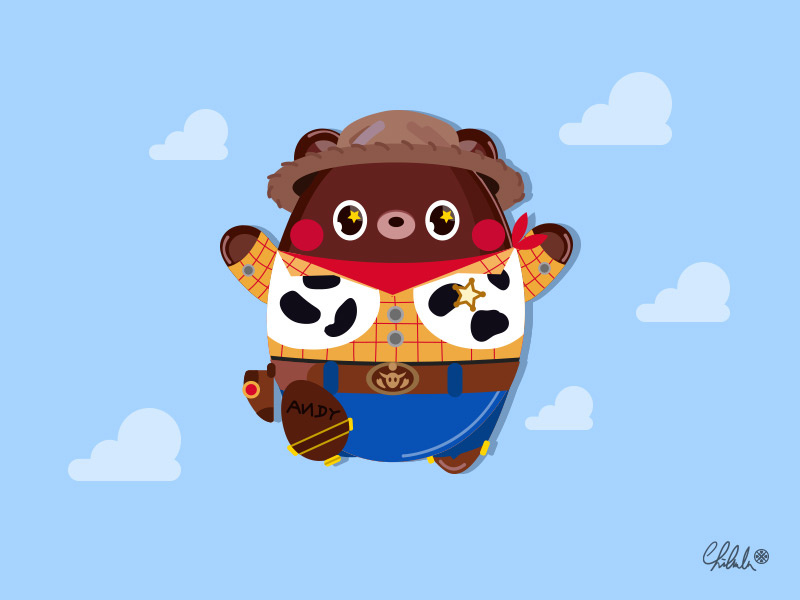「Hi, Woody」 vector disney art 2dart bear character illustration drawing woody disney pixar toystory4 toystory