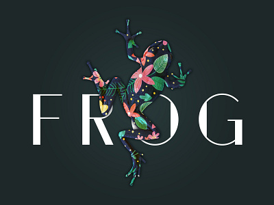 Frog art abstract art artworks colorful design element flower frog graphic graphic element poster poster art print trend 2019 typography