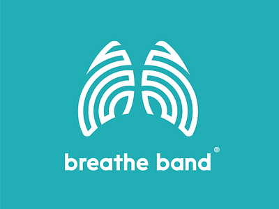 BreatheBand Logo air band best best of dribbble blue brand brathe clean design designer dribbble best shot icon identity logo lungs medical medicine minimal simple symbol