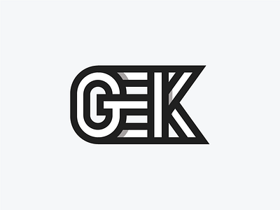 GEK logo best best of dribbble brand branding design designer dribbble best shot identity lettering lettermark logo minimal monogram typography wordmark