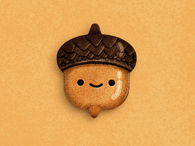 Cute little acorn acorn art cartoon character chocolat cute design food illustration illustrator kids mascot nuts photoshop playful wacom intuos