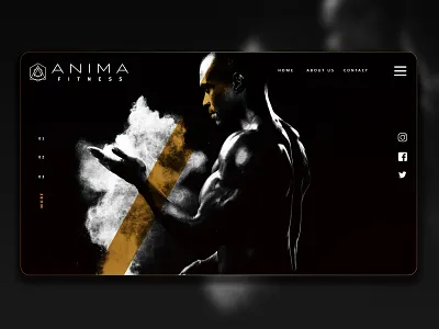 Anima Fitness landing page black crossfit dark design elegant fitness gym inspiration landing page minimal modern sport strongman ui ui design uiux ux ux design web design website