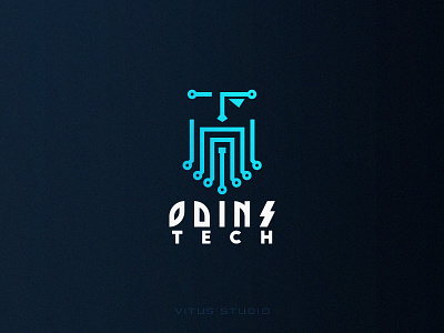 Odins Tech Logo design branding god it logo logomark mythology norse odin odins scandinavian tech technology vikings