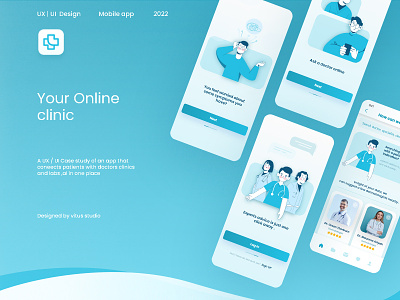 Your Online Clinic | Mobile Medical app UX /UI app appointment blue clinic doctor doctor app graphic design health health app healthcare interaction design lab medecine medical mobile mobile design ui ux uxui web design