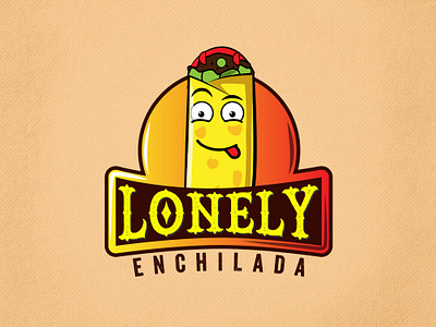 Lonely Enchilada branding enchilada food illustration logo mexican food restaurant sandwich
