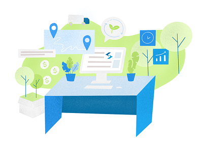 Shipwell TMS Go Green Illustration