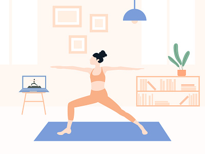 Yoga design illustration ui ux vector web yoga