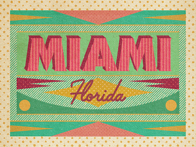 Miami design illustration typography