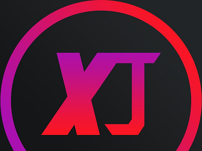 XJ Logo fun illustrator lettering logo photoshop typography
