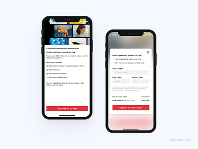 Mobile App Checkout Screens