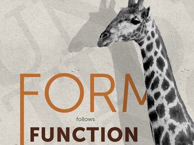 Form Follows Function, 2 of 3 form follows function nature typography