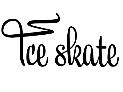 Ice Skate logo type