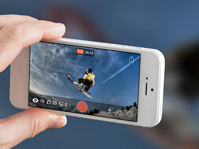 Live Streaming Video App UI app placeit up video