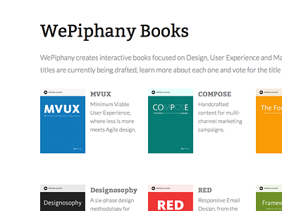 WePiphany Books, Alpha book covers wepiphany