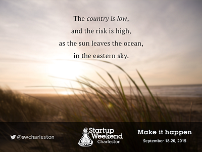 An Ode to Charleston's Startup Scene charleston ode poem startup weekend