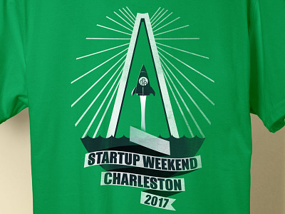 Startup Weekend T-Shirt (Close Crop) charleston illustration rocket sc shirt startup weekend t shirt