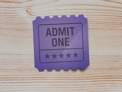 Admit One admit one shadow texture ticket