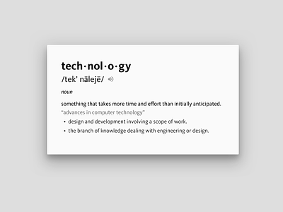 Technology card definition kievit sketch typogaphy