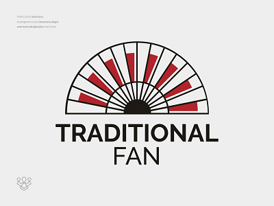 Traditional Fan Logo Design professional