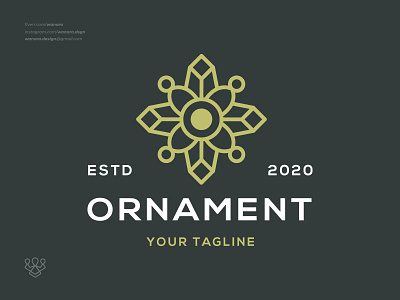 Minimalist Ornament Logo Design professional