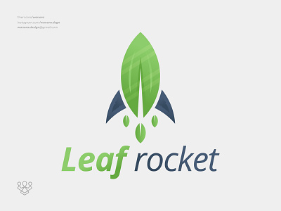 Leaf Rocket Logo Design art