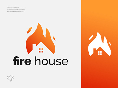 Fire House Logo Design art