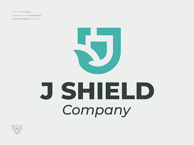 Letter J & Shield Logo Design art