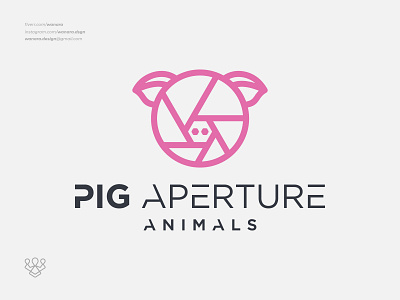 Pig Aperture Logo Design art