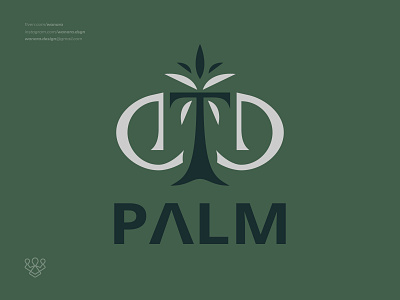 DTD & Palm Tree Logo branding business company creative design graphic graphic design green logo logo design logos minimalist modern modern logo nature palm simple tree