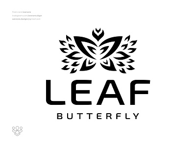 Leaf Butterfly Logo corporate