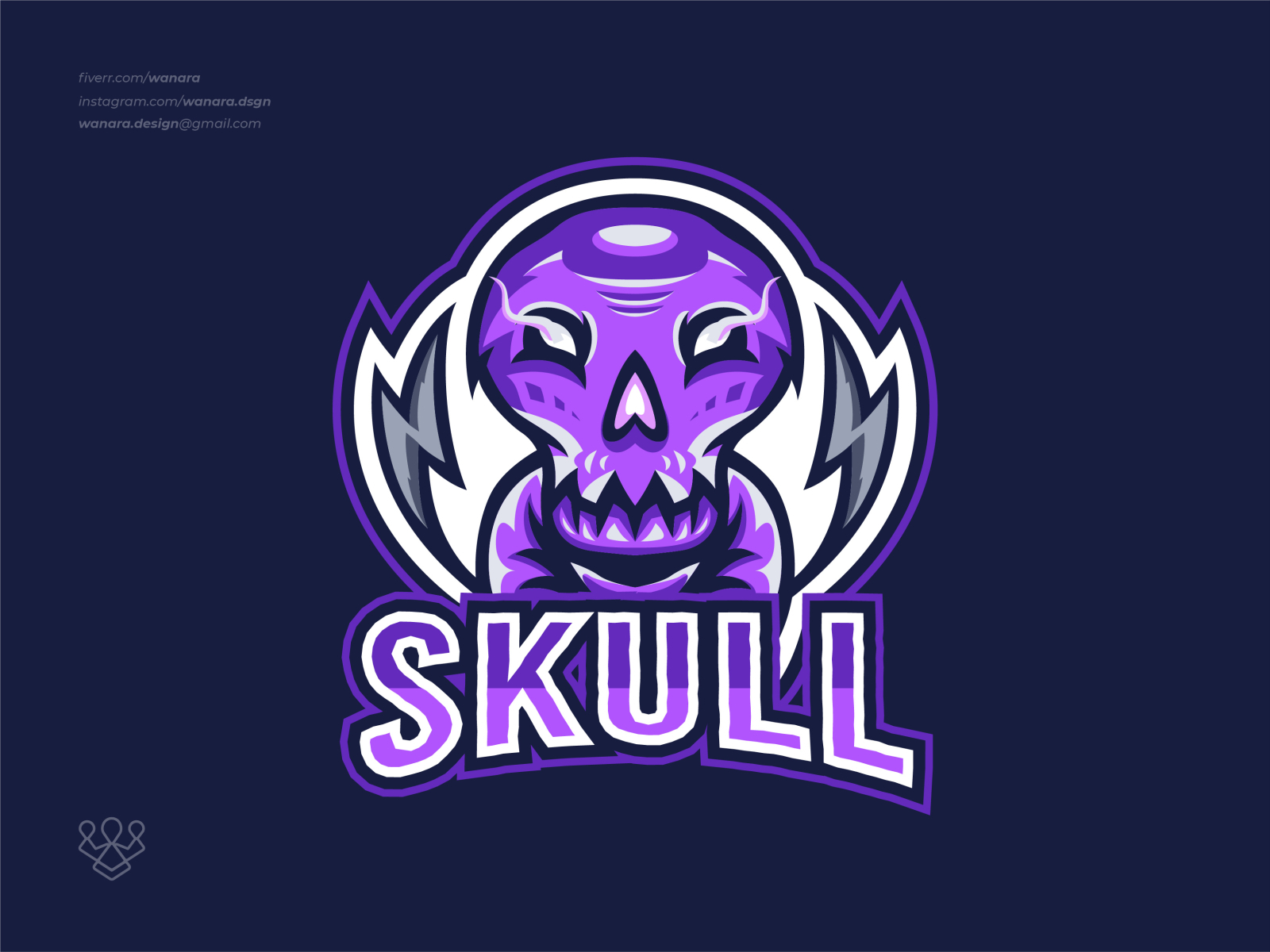 Skull Mascot Logo by Wanara Design on Dribbble