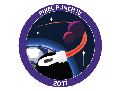 Mission Patch illustration patch pixel punch space