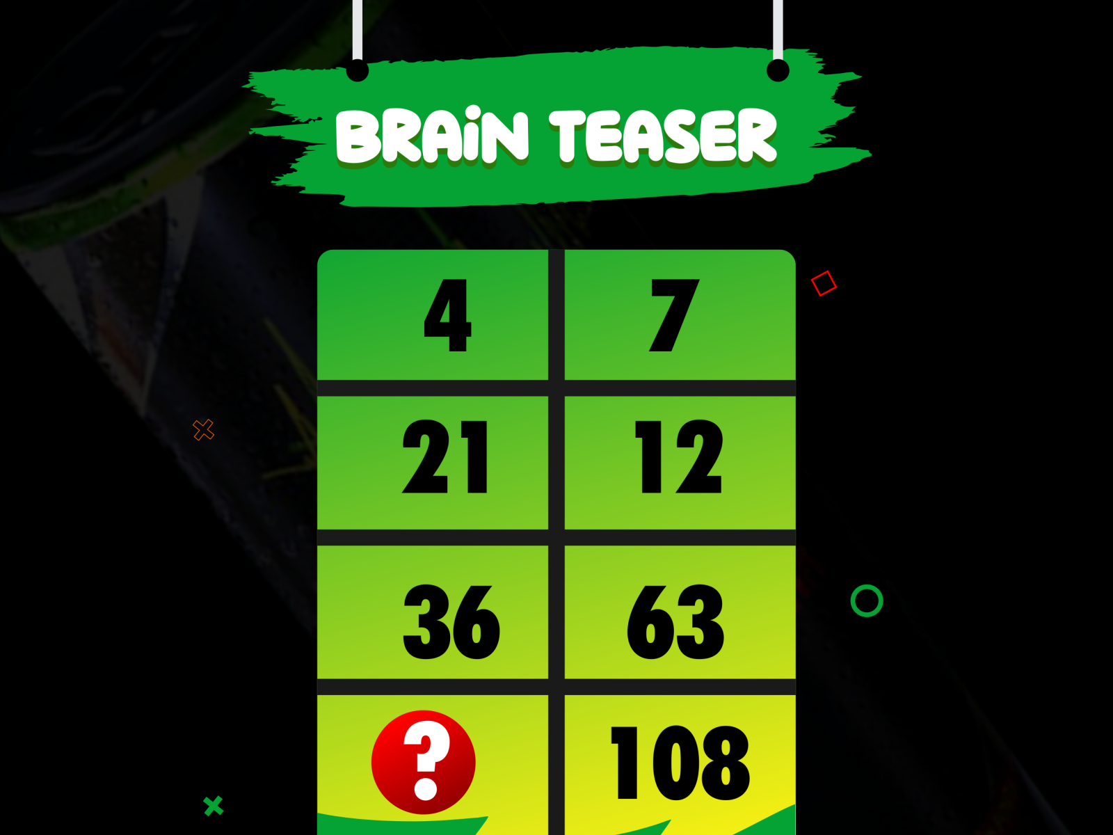 Brain teaser Game by VICTORY EKWU on Dribbble