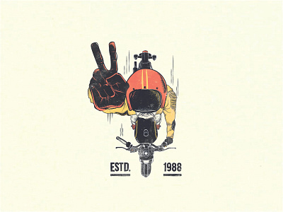 Hello Dribbble design graphicdesign illustration moto motorcycle t shirt art