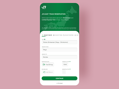 Train Ticket booking booking app japan mobile app mobile ui ticket app ticket booking train