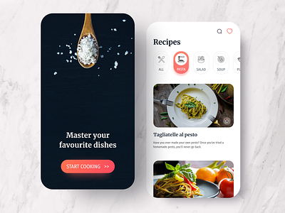 Food App figma food app mobile ui recipes