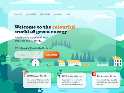 Green energy desktop design desktop ui electricity energy green energy greenery landing page redesign sustainability web design website design