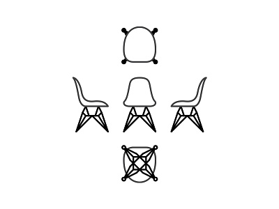 Eames Chair chair design dimensions drafting dwell eames graphics icon midcentury ui user interface