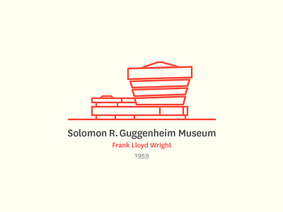 Solomon R. Guggenheim Museum architecture design graphic icon illustration modernism visual