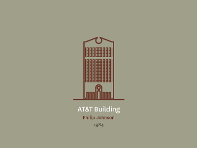 AT&T Building architecture design graphic icon iconography illustration user interface visual