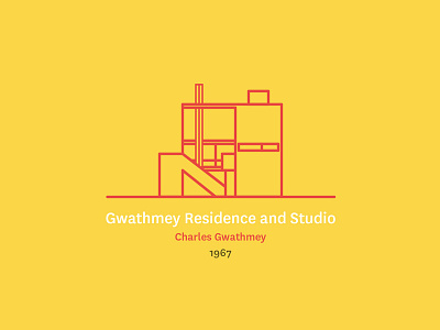 Gwathmey Residence and Studio architecture design graphic icon iconography illustration user interface visual