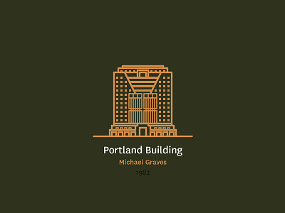 Portland Building architecture design graphic icon illustration michaelgraves postmodernism visual