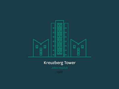 Kreuzberg Tower by John Hejduk architecture design graphic icon illustration postmodernism visual
