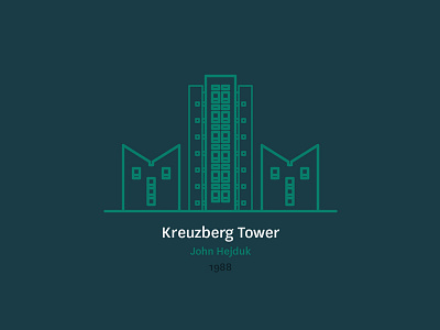 Kreuzberg Tower by John Hejduk architecture design graphic icon illustration postmodernism visual