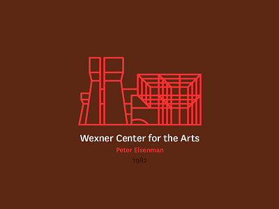 Wexner Center for the Arts architecture deconstructivism design graphic icon illustration visual