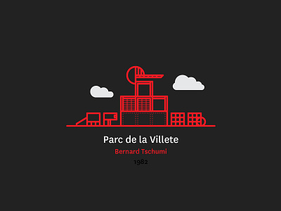 Parc de la Villete architecture design graphic icon iconography illustration modernism user interface visual