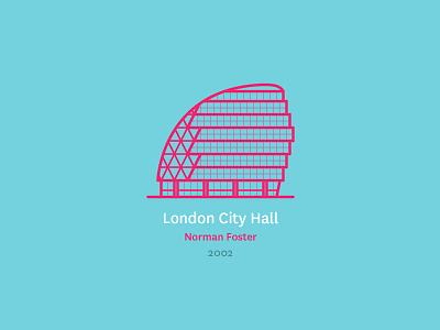 London City Hall by Norman Foster architecture design graphic icon illustration visual