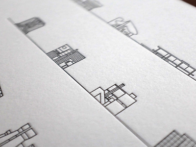 iconic Architecture Letterpress Print architecture design graphic icons illustration letterpress poster print