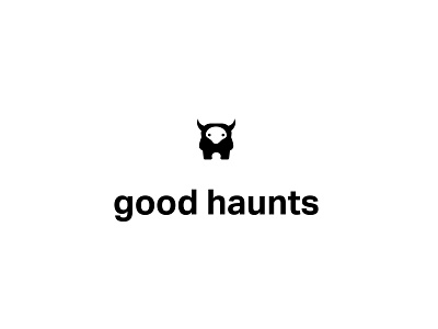 Good Haunts - Logo brand brand identity branding creep creepy haunt haunted horns logo logo design monster scary
