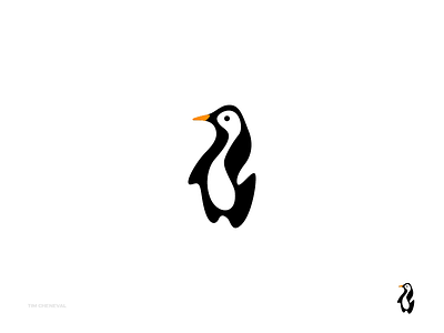 Penguin animal brand branding icon logo mark penguin snow winter